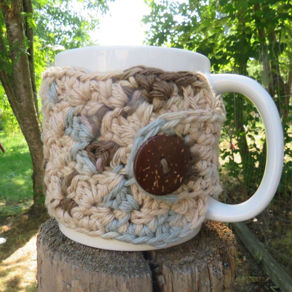 Crochet Cup Cozy, Handmade Coffee Mug or Tea Warmer, Gift Under Ten